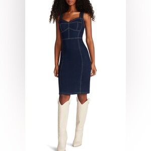 Steve Madden Dark Blue Denim Sheath Dress